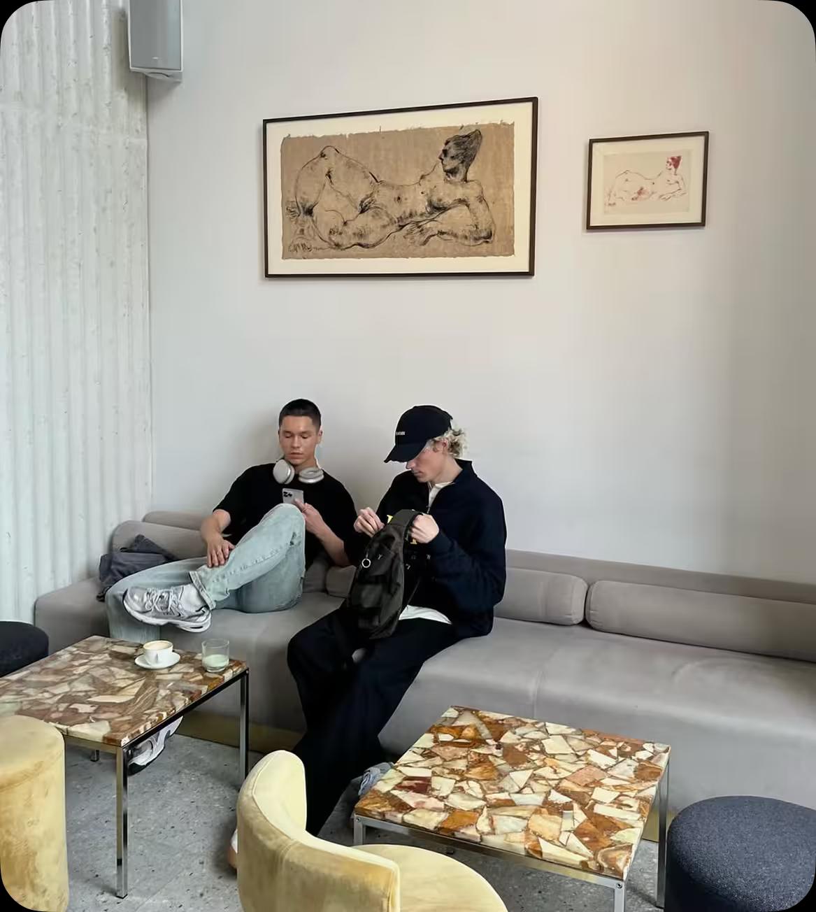 Hanging out on the couch